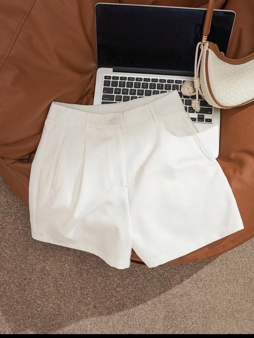 Shein high waist white casual shorts Small